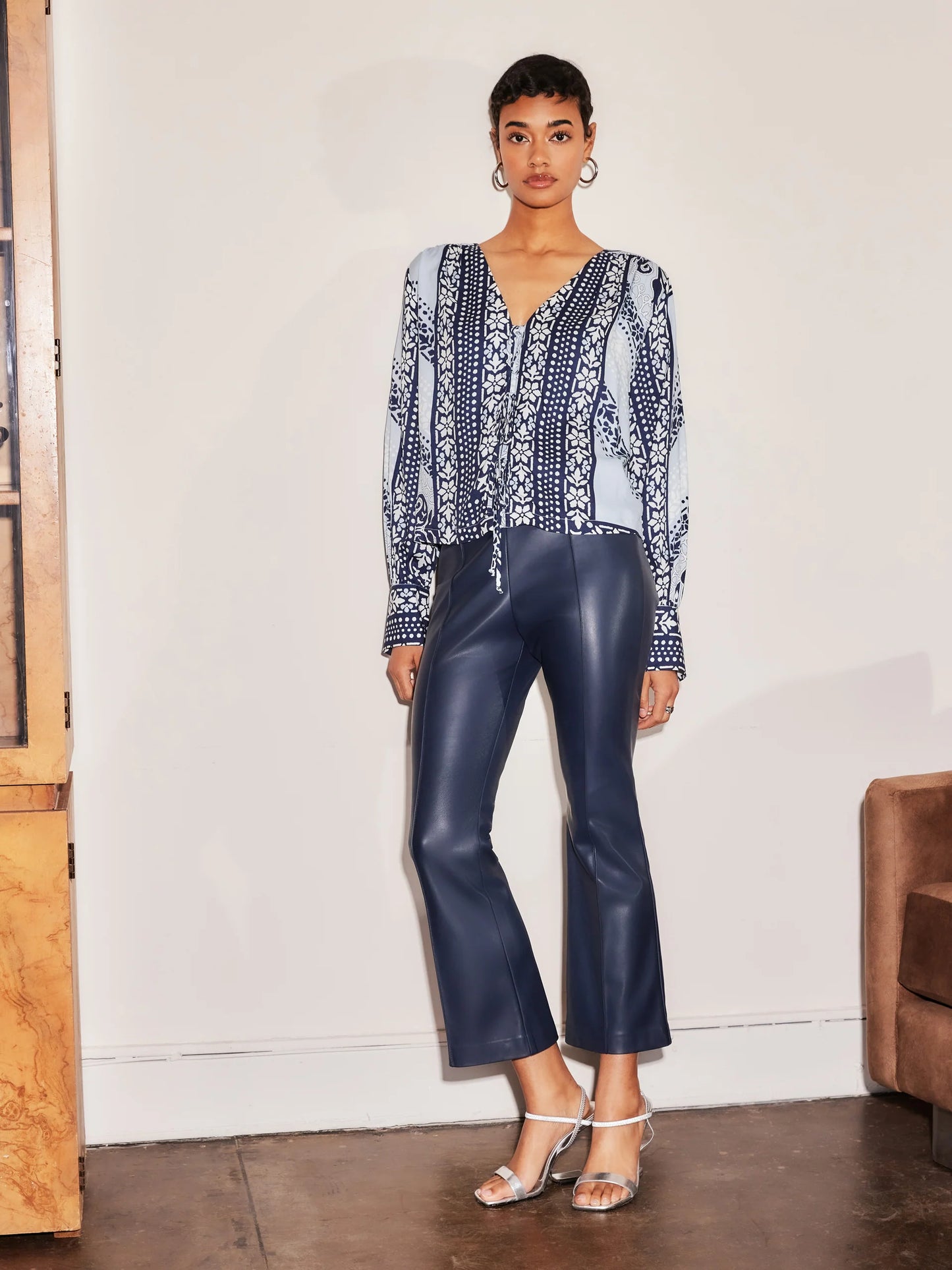 Sigourney Pintuck Pant Navy