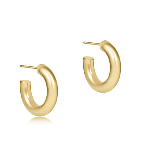 Round Gold .5 " Post Hoop 4MM