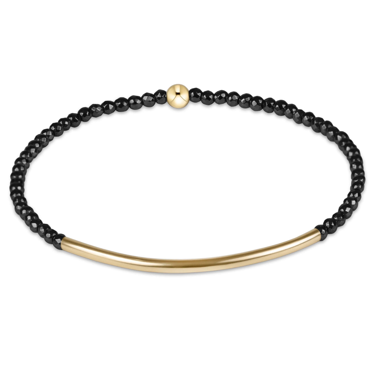 Bliss Bar Gold 2mm Faceted Hematite