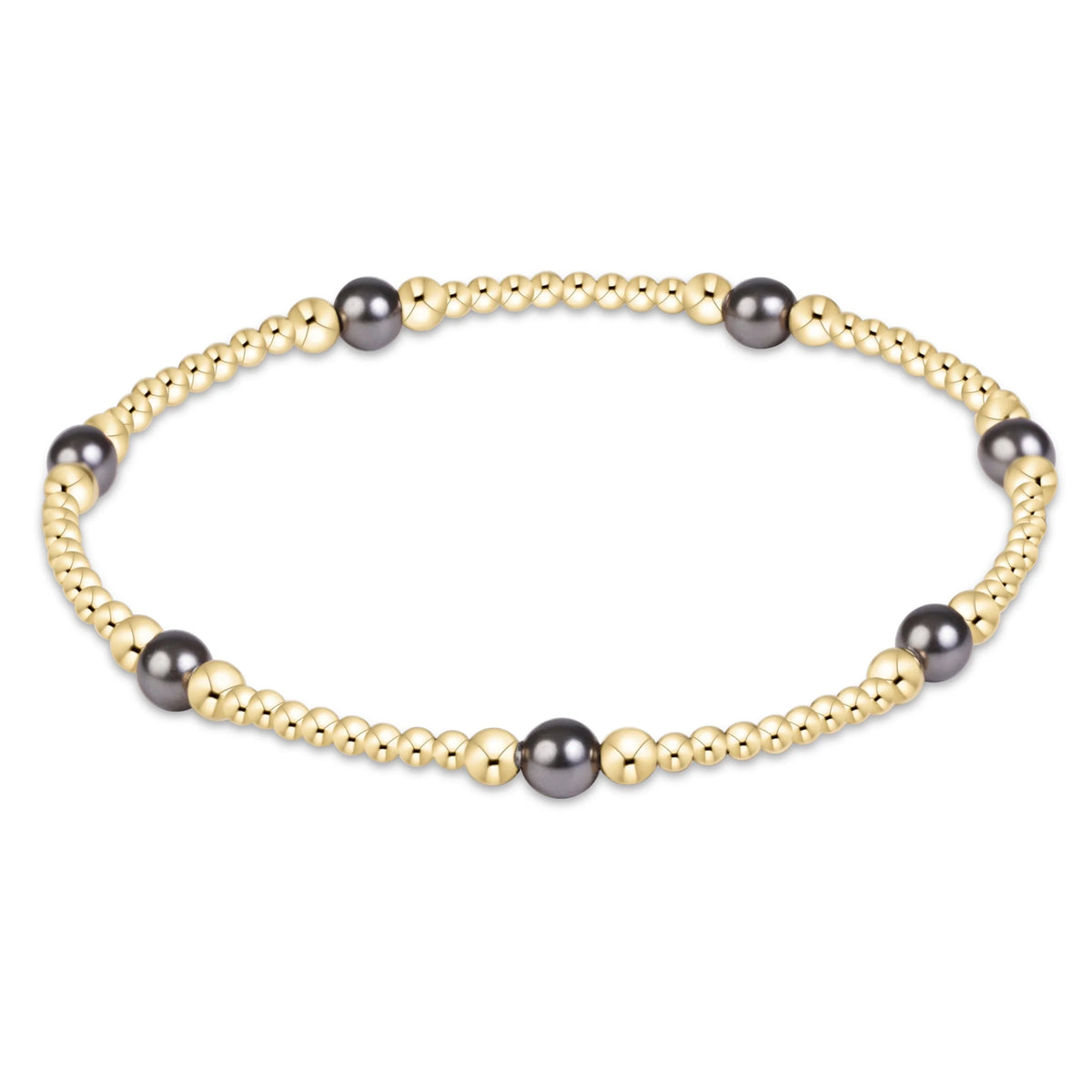 Purpose Pearl Dark Grey 4mm Gold