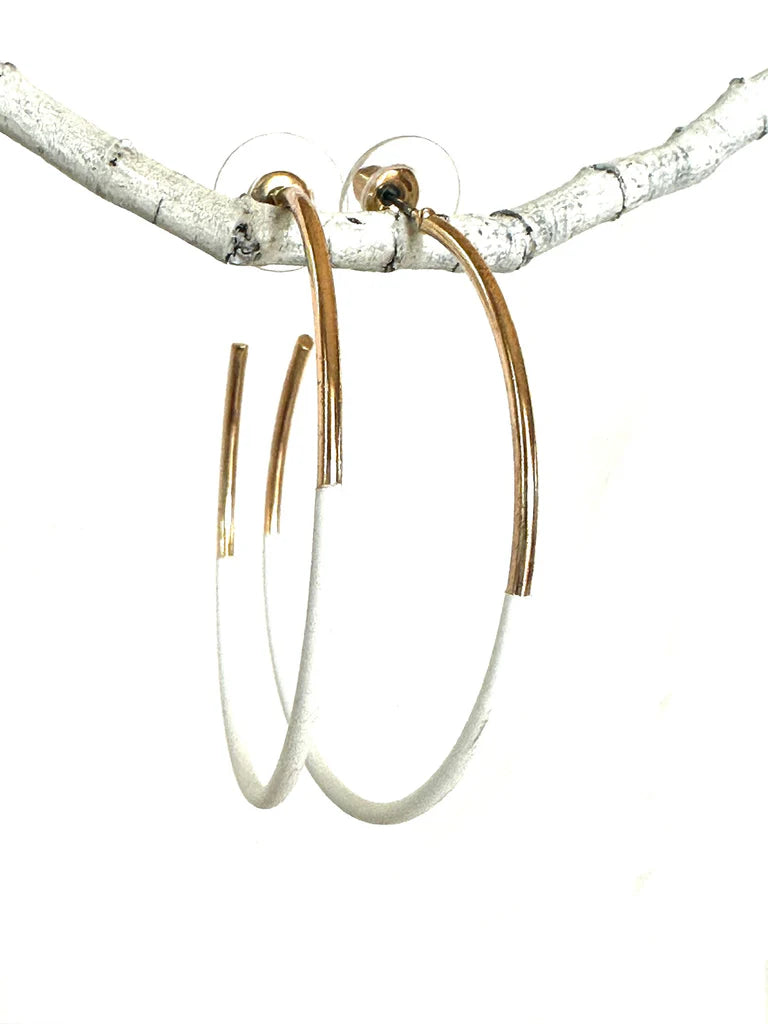 CVGW White/Gold Hoops