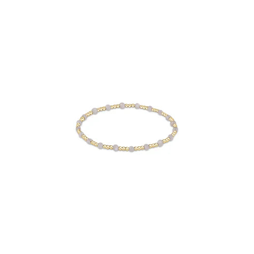 Gemstone Gold Sincerity Pattern 3mm Beaded Bracelet