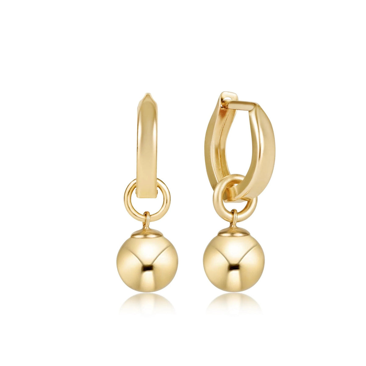 Huggie Gold 0.5 Hoop - Classic Gold 8mm Charm