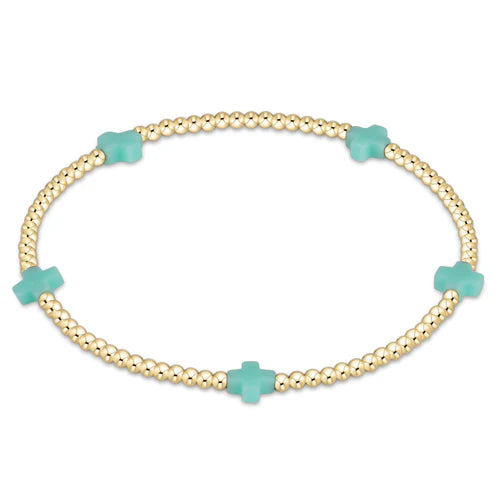Signature Cross Small 2MM Bead Bracelet