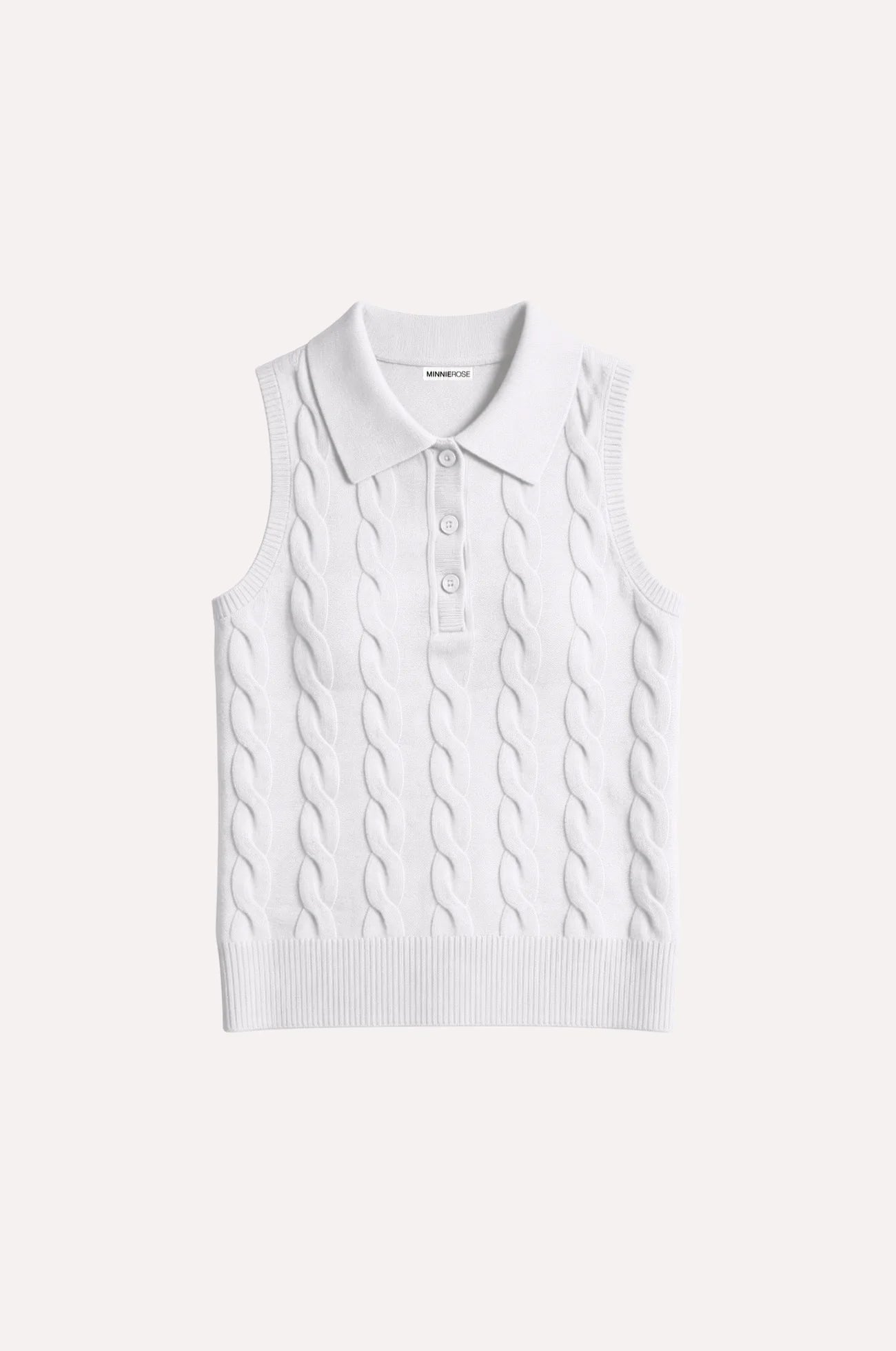 Sleeveless Cable Polo 9820
