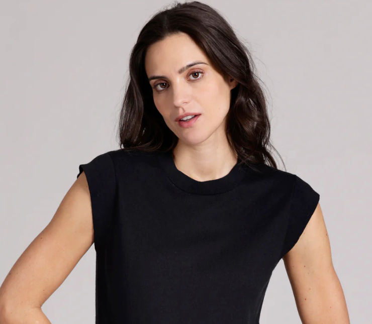 Supima Cotton Cap Sleeve Crew 9346