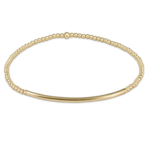 Classic Gold 2mm Bead Bracelet - Bliss Bar Gold