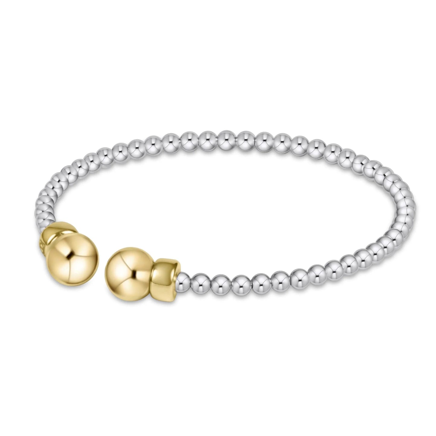 Classic Mixed Metal 3MM Bead Cuff