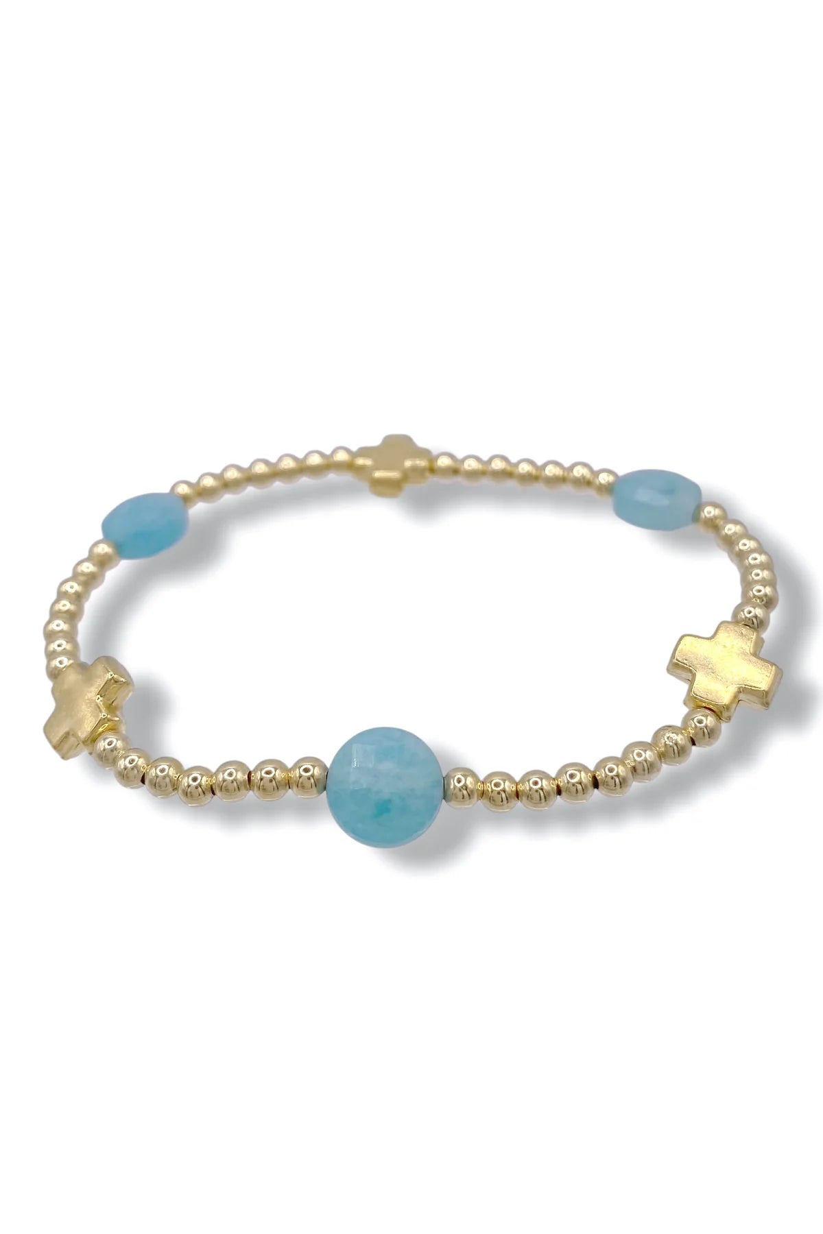 Signature Cross Admire Small Gold 3MM Bead Bracelet