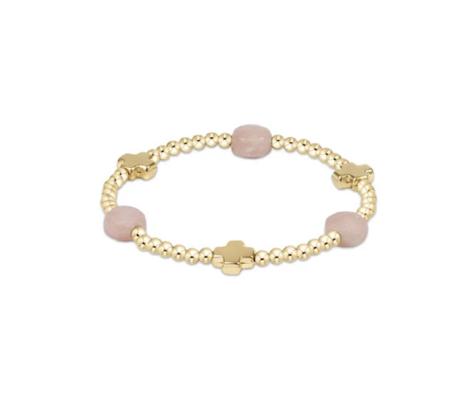 Signature Cross Admire Small Gold 3MM Bead Bracelet