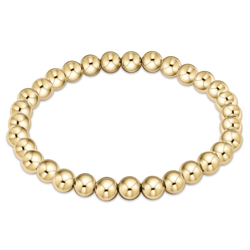 6mm Classic Gold Bead Bracelet