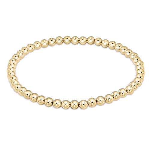 4mm Classic Gold Bead Bracelet