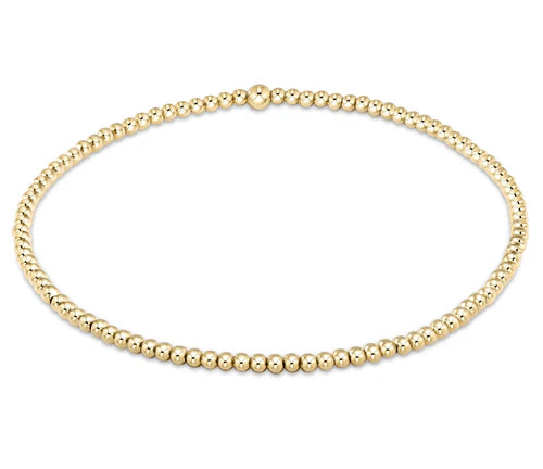 2mm Classic Gold Bead Bracelet