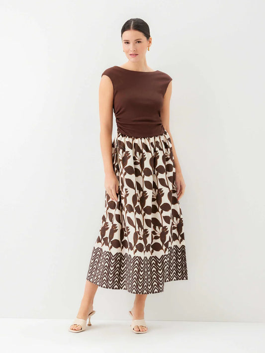 Carina Long Contrast Dress