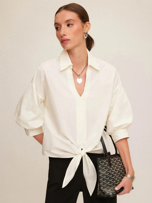 Jena Tie Front Top