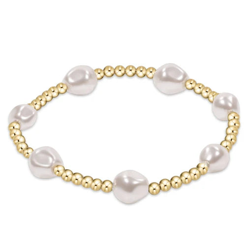 Admire 3MM Gold Bead Bracelet Pearl