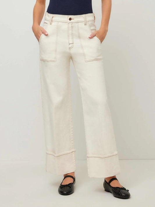 Patch Pocket Cuffed Jeans