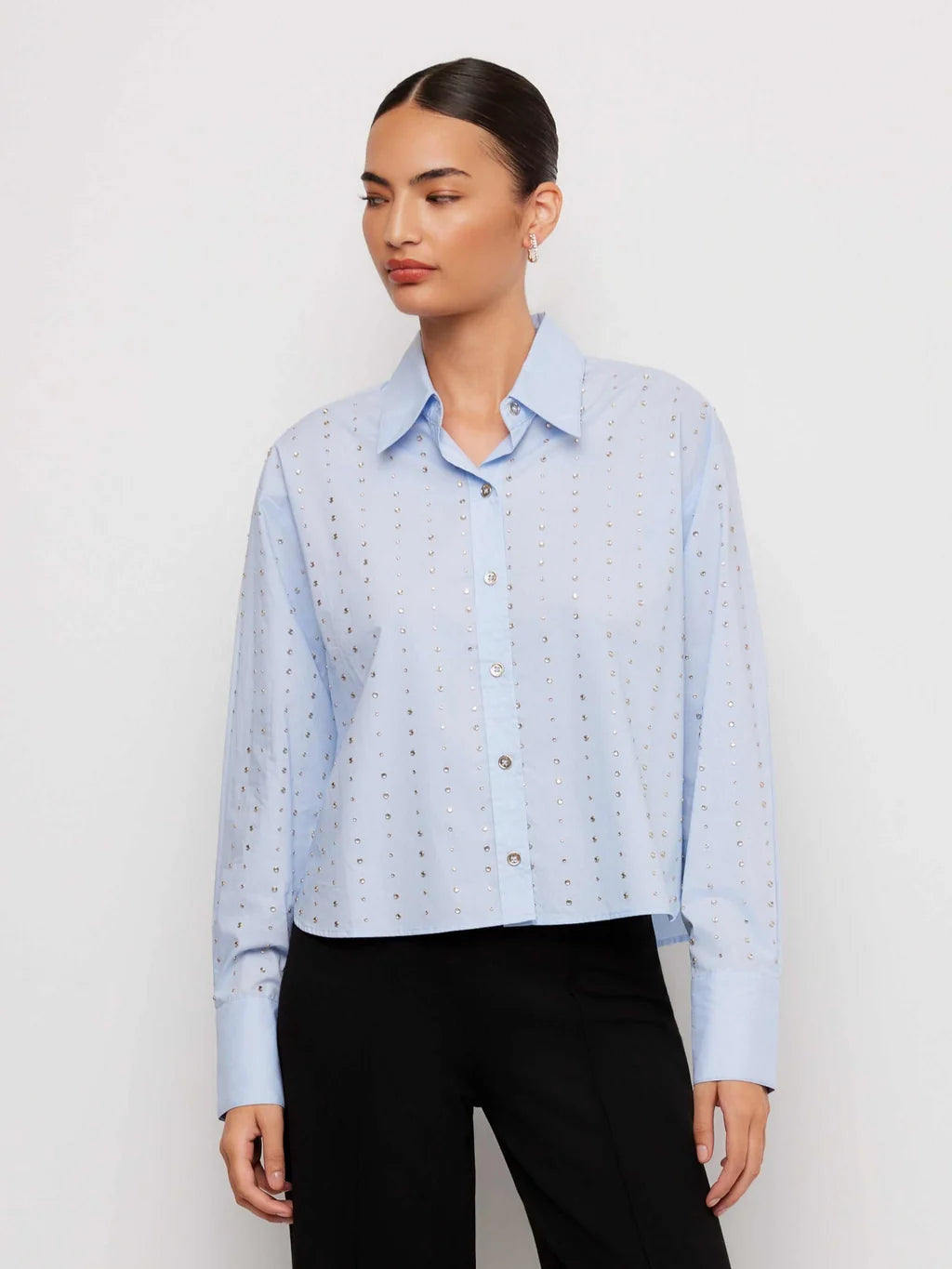 Lisa Embellished Button Up Top
