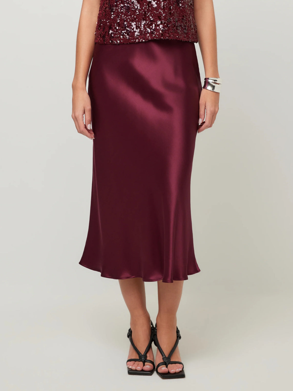 Mia Bias Satin Skirt