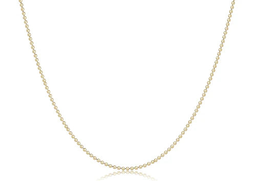 15" Choker Classic Beaded Chain - Gold