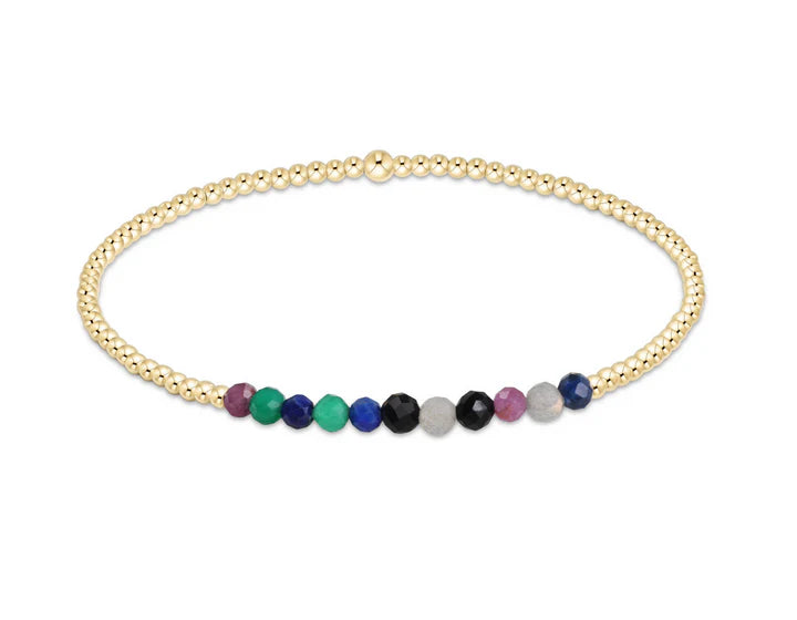 2mm Gold Bliss Bracelet Gemstone