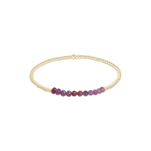 2mm Gold Bliss Bracelet Gemstone