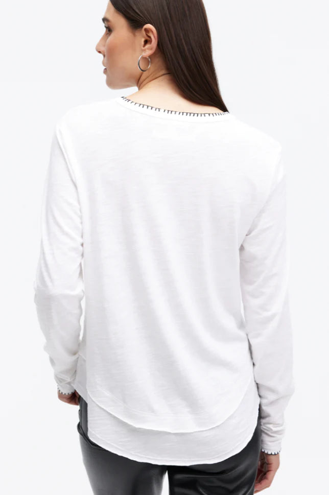 Whipstitch Ava Round NeckLong Sleeve T-Shirt