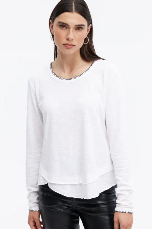 Whipstitch Ava Round NeckLong Sleeve T-Shirt