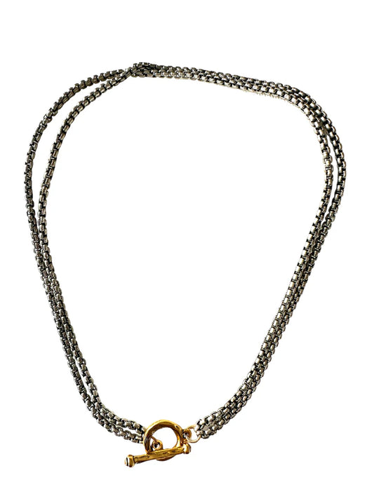 CVNDT Double Chain Toggle Necklace