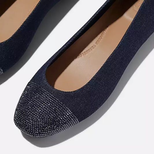 Delicato Crystal Cap Toe Ballerina
