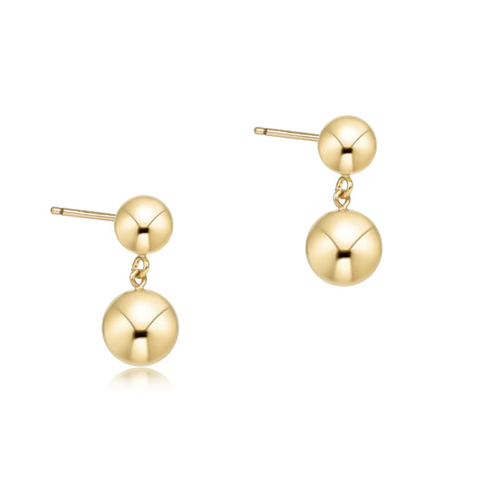 Classic 8mm Ball Drop Stud Gold
