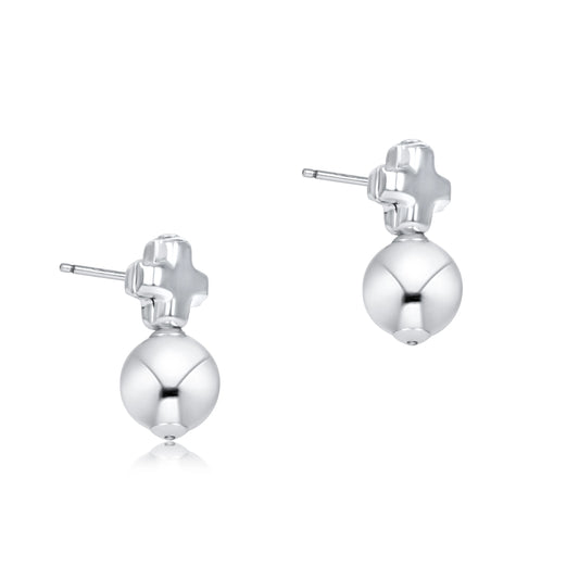 Signature Cross Small Sterling Stud - classic sterling