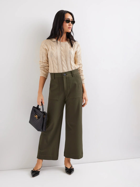 Rylee Cropped Pants Olive