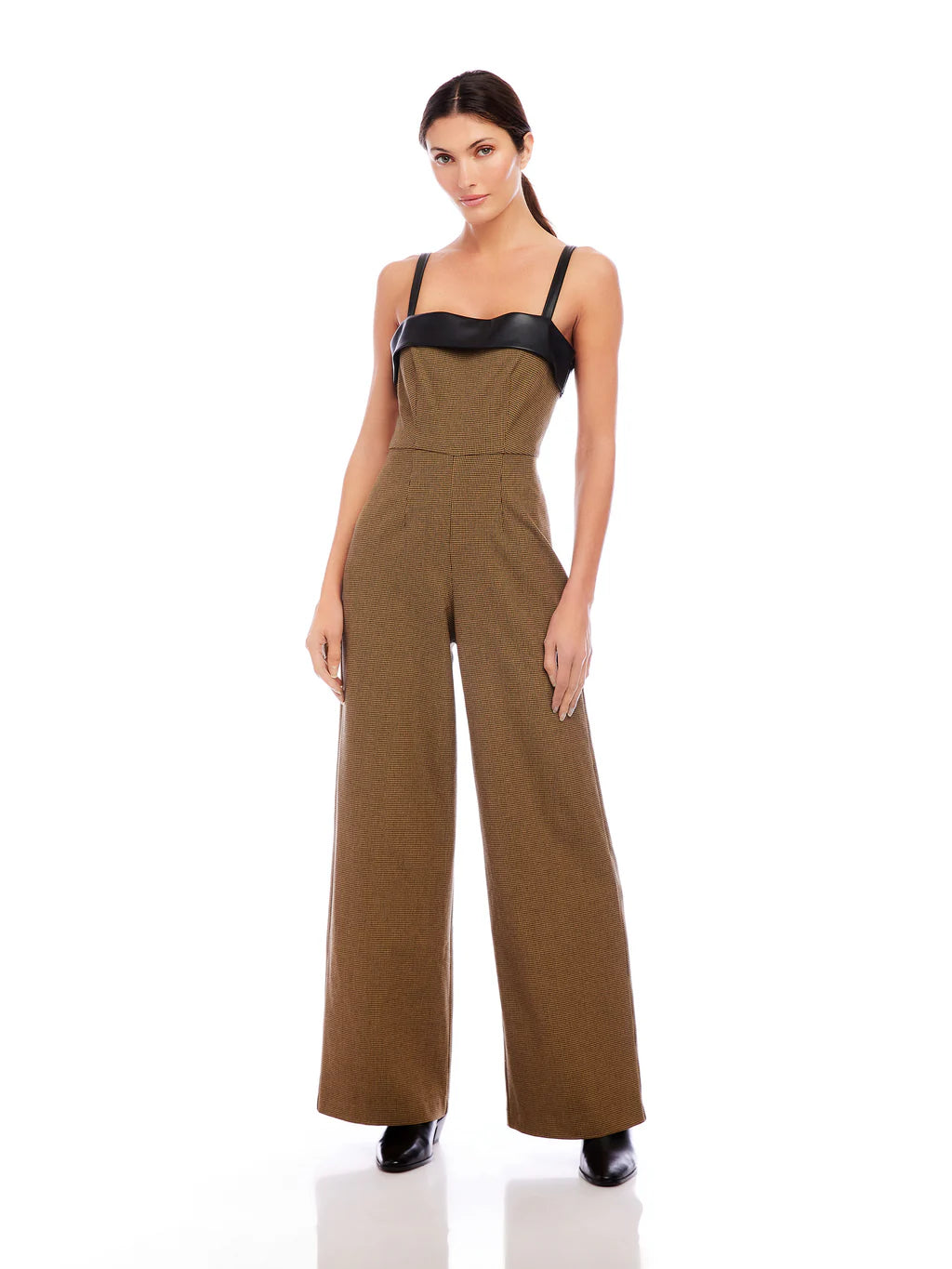 Paloma Jumpsuit Leather Trim