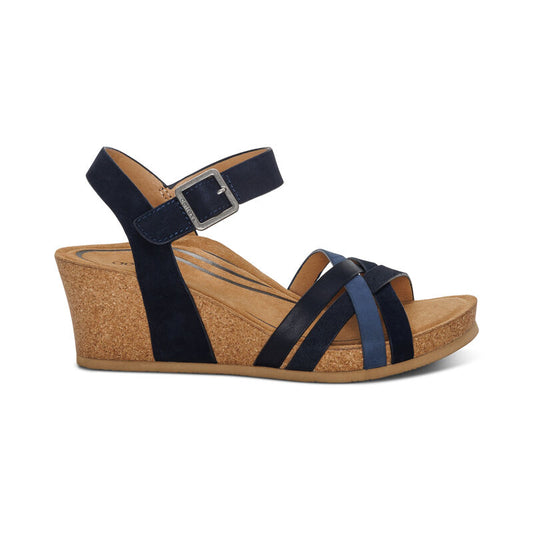 Aetrex navy wedge