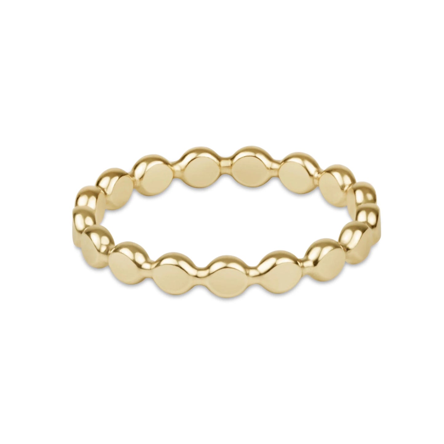 Classic Gold 2.5mmBeaded Disc Ring