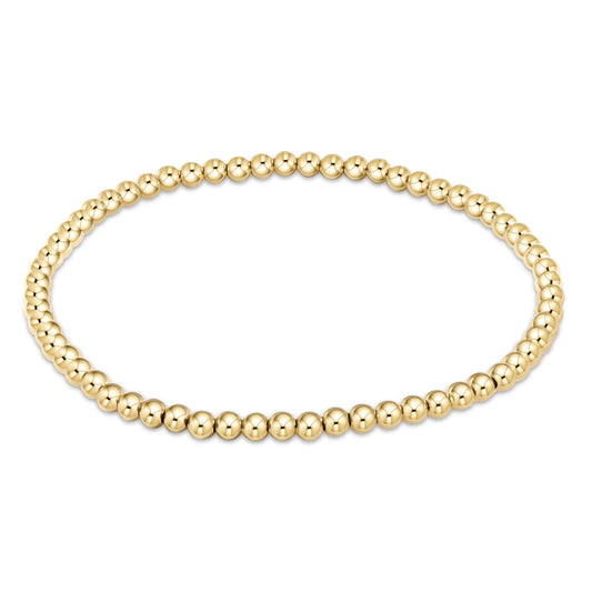 3mm Classic Gold Bead Bracelet