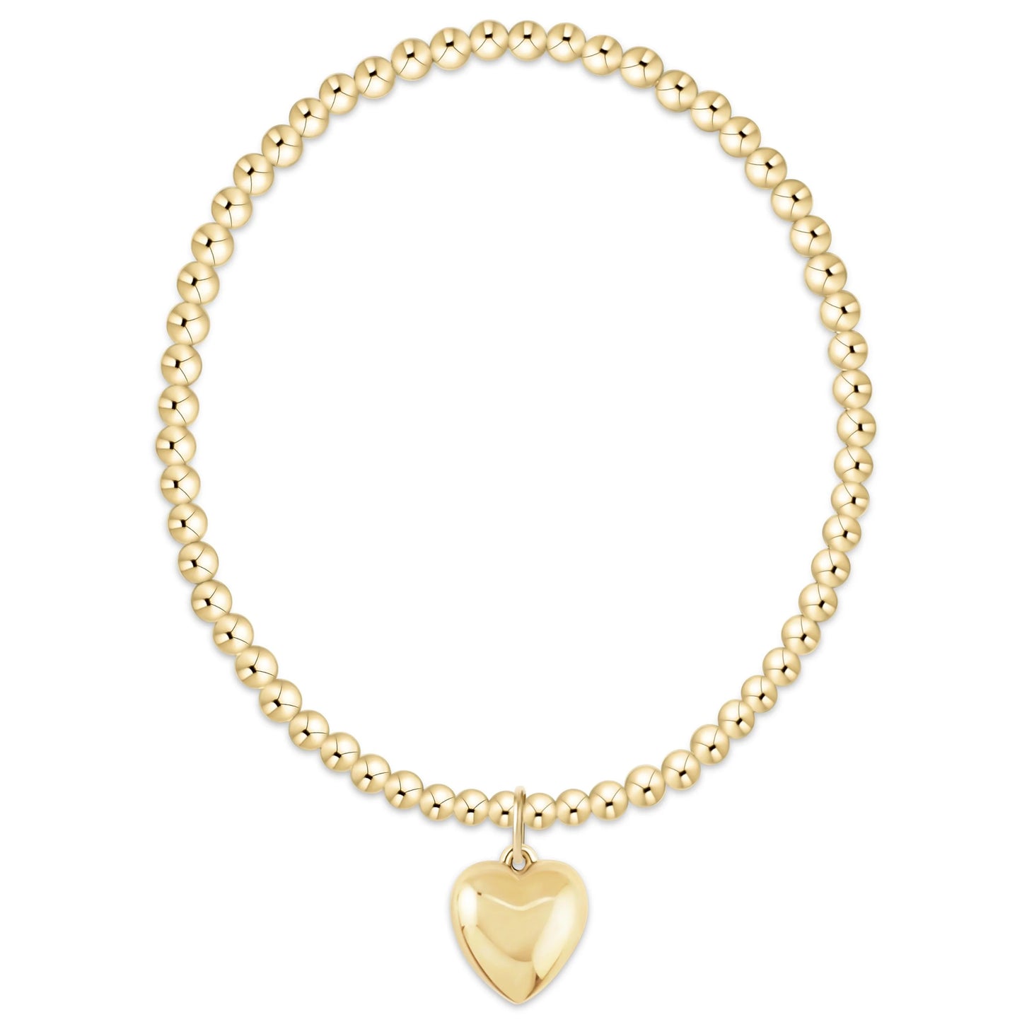 Classic Gold 3mm Love Plush Charm
