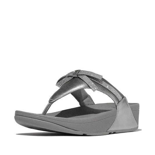 Lulu Glitz Bow Leather Toe Post