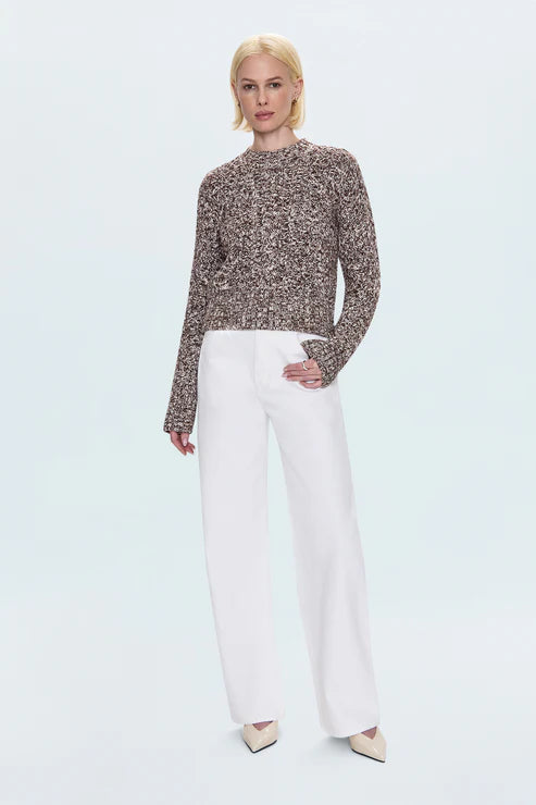 Quinn Marled Shrunken Fisherman Sweater