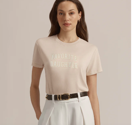 Favorite Daughter Cropped Collegiate Tee