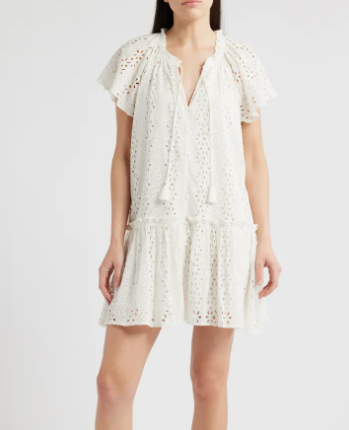 Lydia Mini Dress-Eyelet