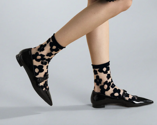 Pop Sheer Short Crew Sock