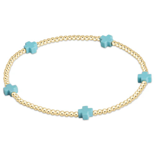 Signature Cross Small 2MM Bead Bracelet