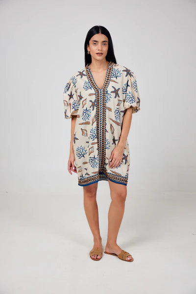 Calypso Kaftan Mini Dress