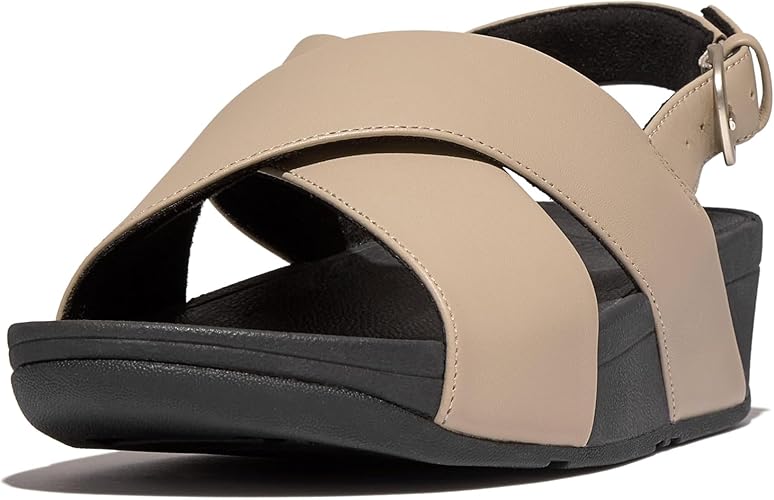 FitFlop LuLu Latte Cross Back Strap 