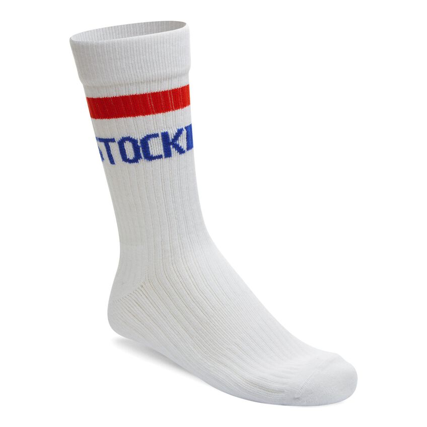 Birkenstock white red socks