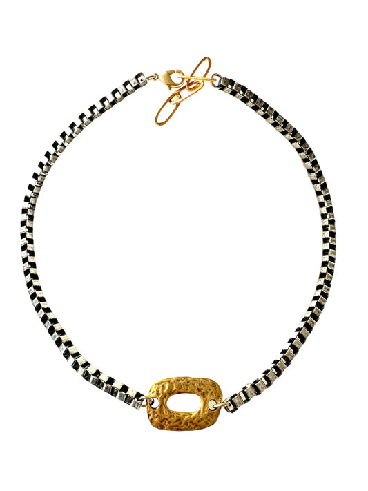 CVNO Box Chain Link Necklace