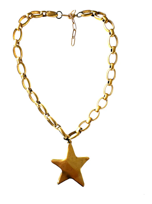 CVNSTAR Chunky Star Drop Necklace