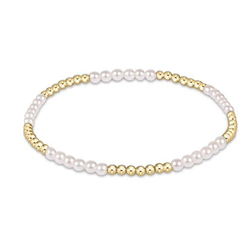 Classic Blissful 2.5mm Bead Braclet - 3mm Pearl